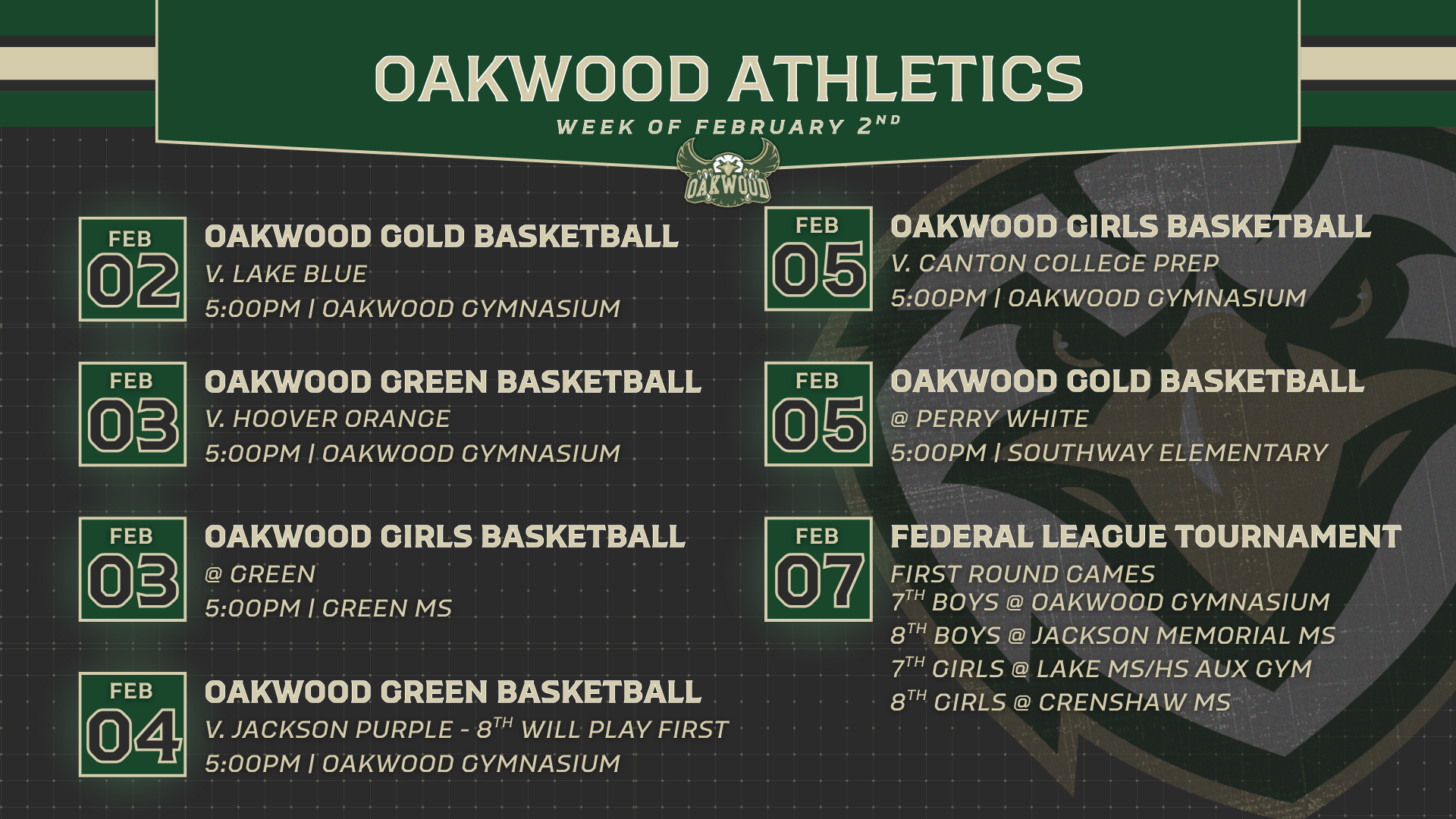 Oakwood Athletics Website Graphics 1920 Px X 1080 Px 13